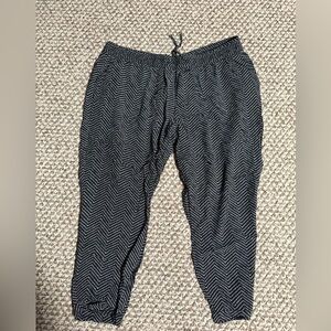 Women’s Black and Gray Herringbone Pants